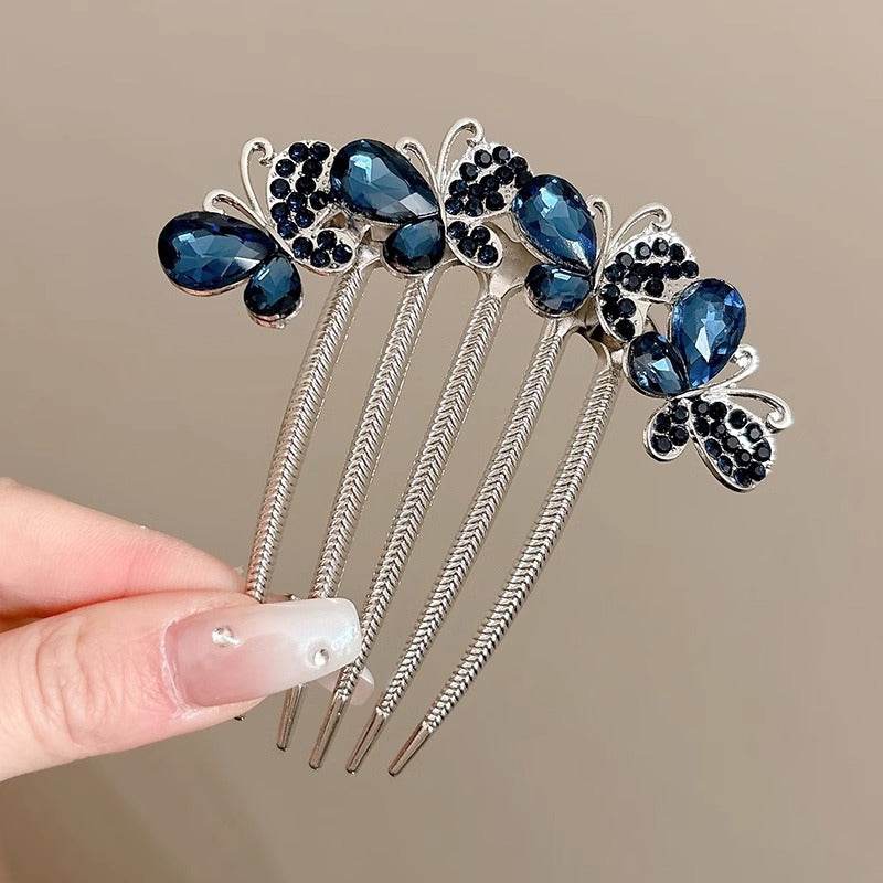 Butterfly  Rhinestone Barrette Clip - www.Shopthatapp.com