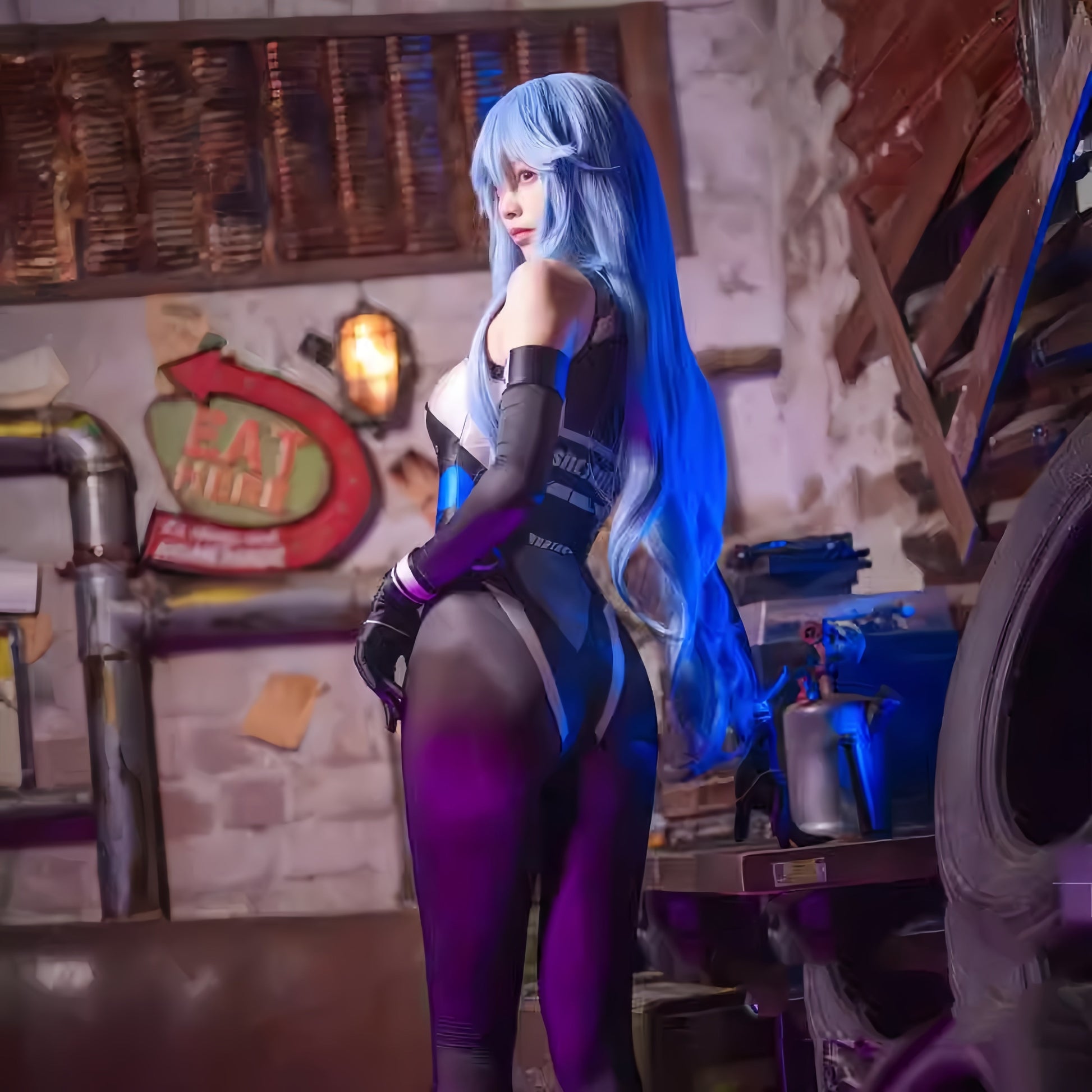 Anime Sci-Fi Spandex Cosplay Open Crotch Bodysuit Costume Lingerie Zentai - www.Shopthatapp.com