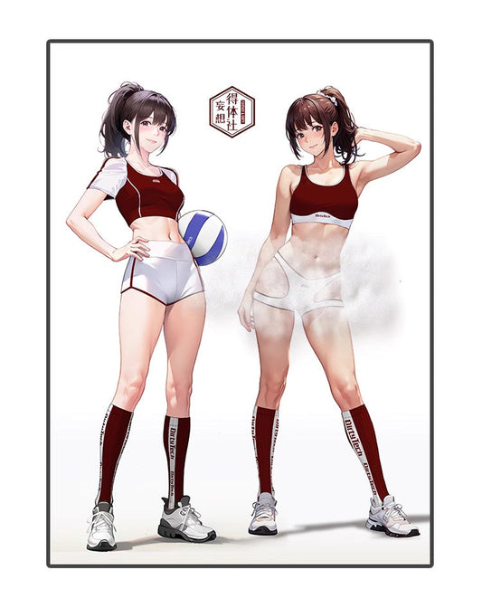 Anime Style 3-Piece Short Gymnastics Uniform Sports Tank Top with Sexy Cutout Shorts - www.Shopthatapp.com