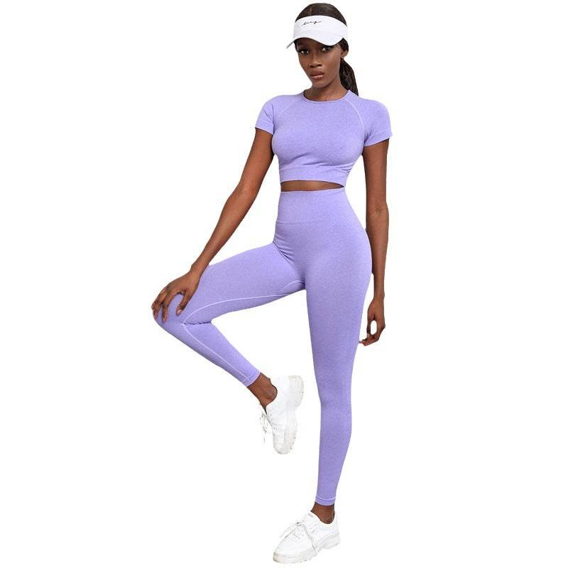 2pcs Quick-drying Workout Clothes High Waist Hip Lift Yoga Gym clothes for women - www.Shopthatapp.com