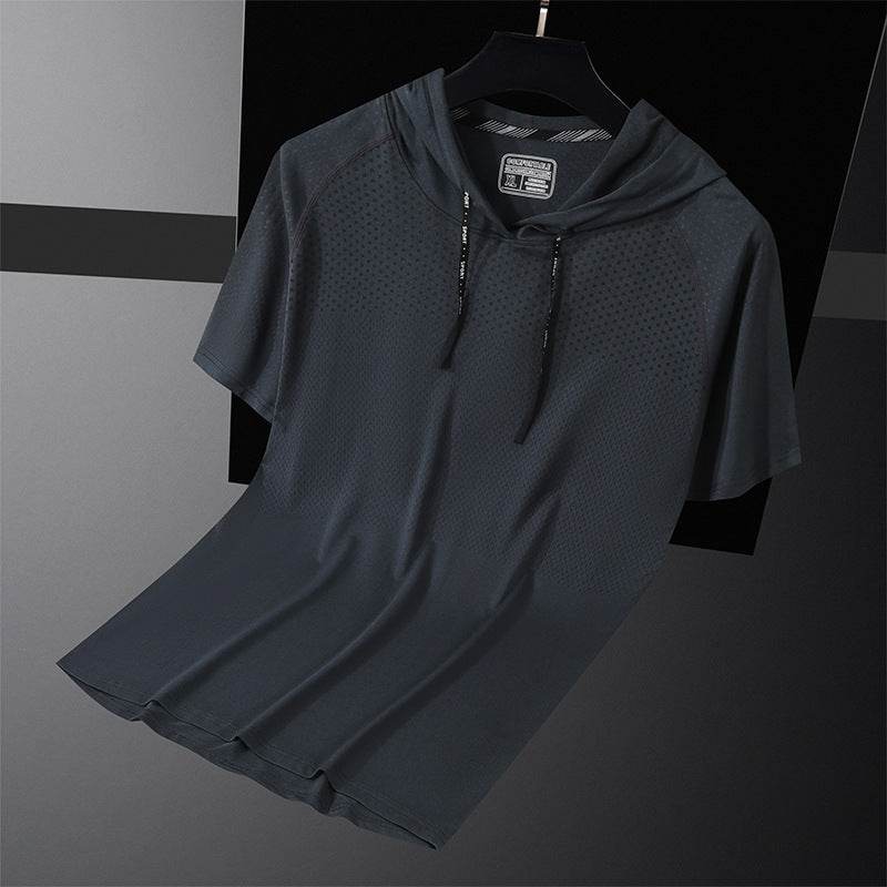 Quick-drying Hooded High Elastic Exercise Men's Workout Shirt - www.Shopthatapp.com