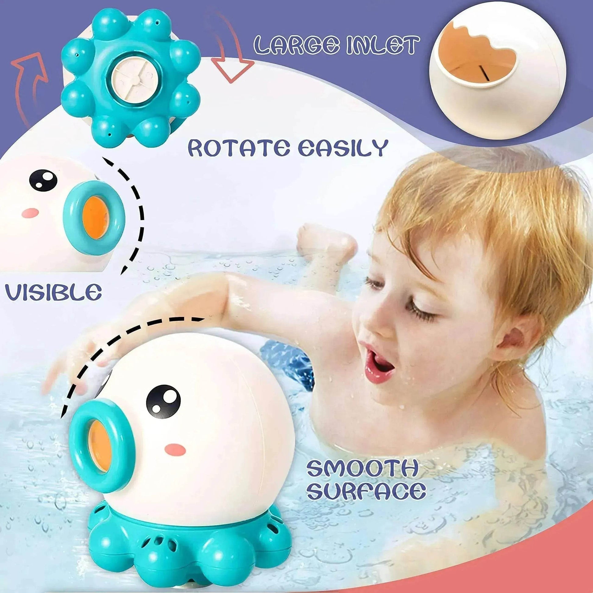 Octopus Fountain Bath Toy: Fun Water Sprinkler - www.Shopthatapp.com