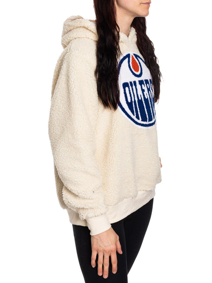 NHL Edmonton Oilers Ladies Sherpa Hoodie - www.Shopthatapp.com