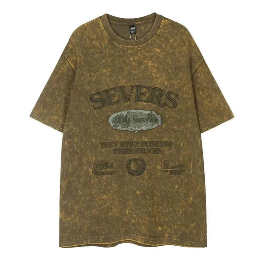 Old Washed Short Sleeve Men's Punk - www.Shopthatapp.com #