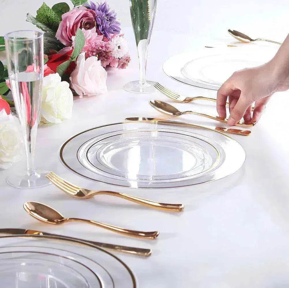One-time Plastic Tableware, Including 90 Forks, 90 Knives And 90 Spoons - www.Shopthatapp.com