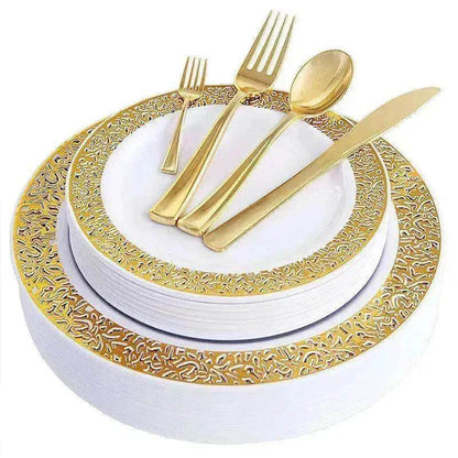 One-time Plastic Tableware, Including 90 Forks, 90 Knives And 90 Spoons - www.Shopthatapp.com