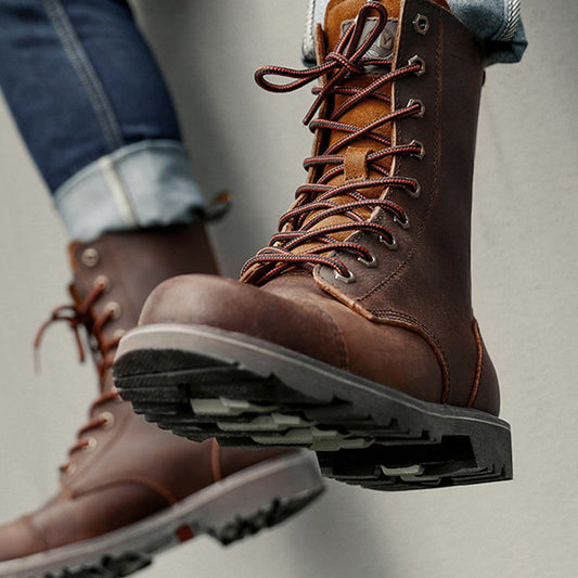 Outdoor Motorcycle Riding High Barrel Martin Boots - www.Shopthatapp.com