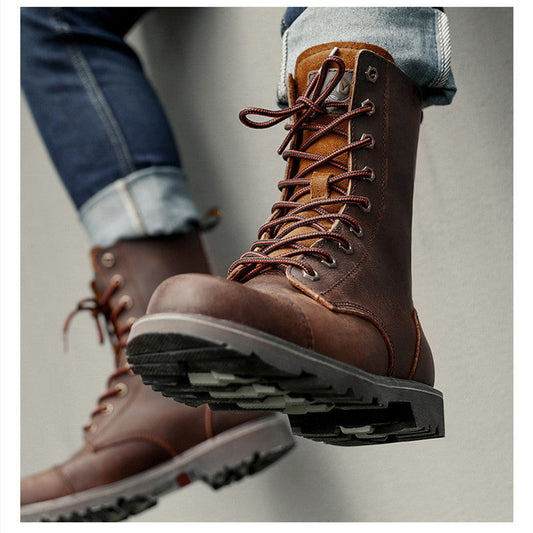 Outdoor Motorcycle Riding High Barrel Martin Boots - www.Shopthatapp.com