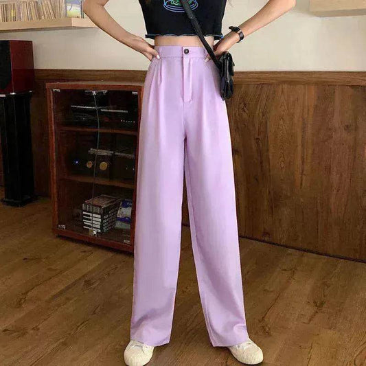 Oversized Women's Drape Suit Pants Loose Straight Leg - www.Shopthatapp.com