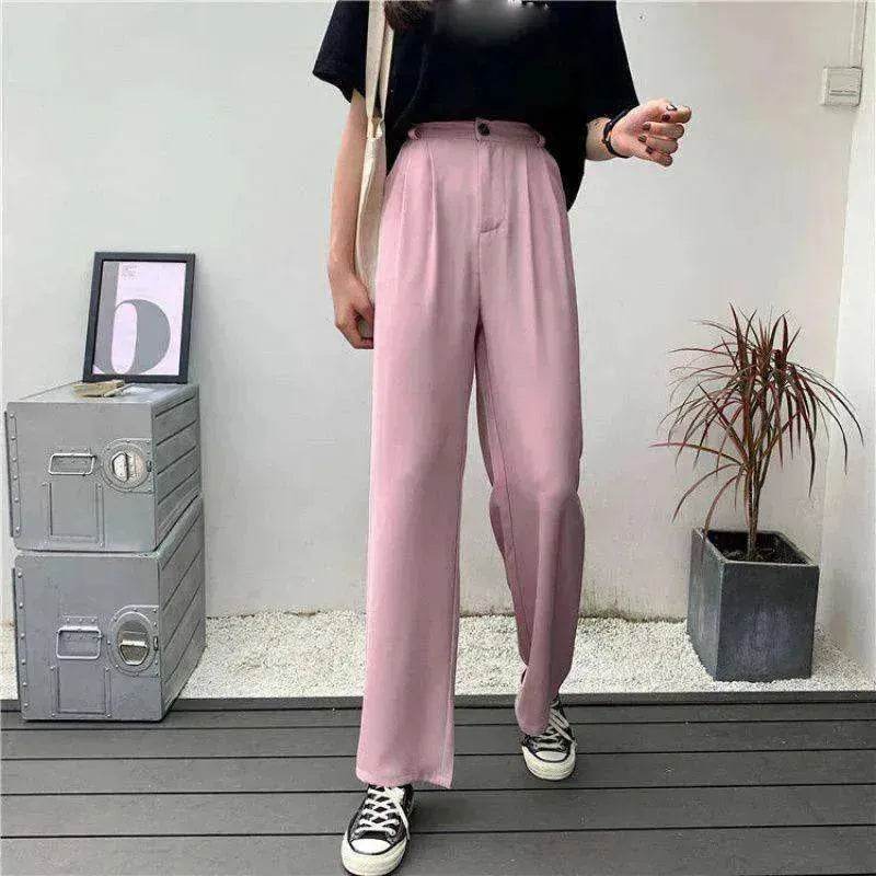 Oversized Women's Drape Suit Pants Loose Straight Leg - www.Shopthatapp.com
