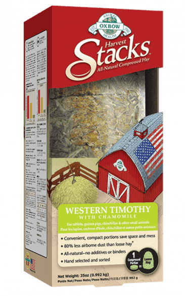 Oxbow Harvest Stacks - Western Timothy with Chamomile (35 oz)-Pets supplies and goodies-www.Shopthatapp.com-Natural Health Garden