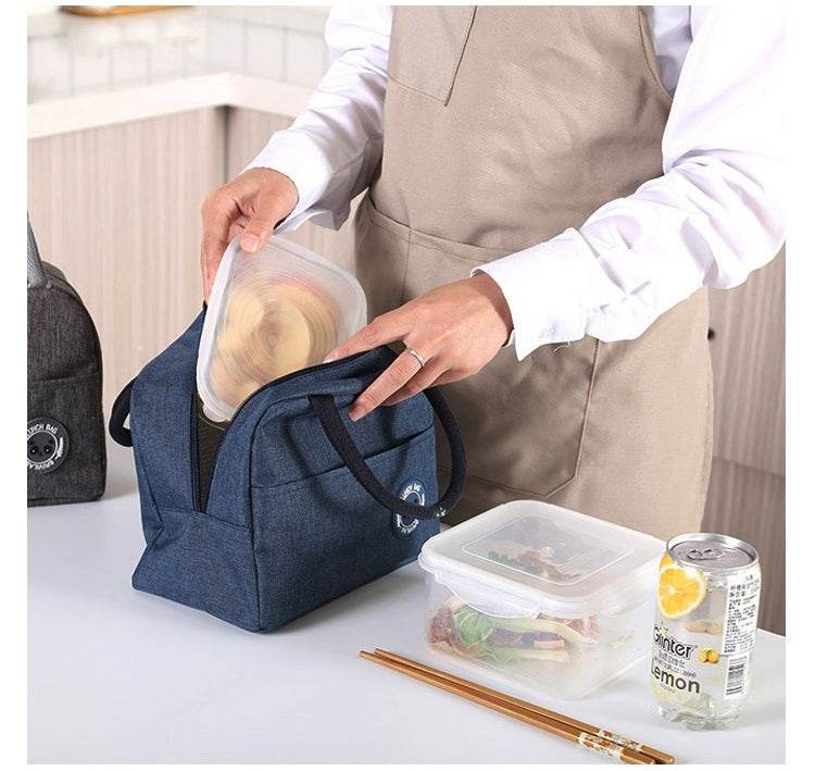 Oxford Cloth Lunch Box Bag with Aluminum Foil Insulation Layer - www.Shopthatapp.com #