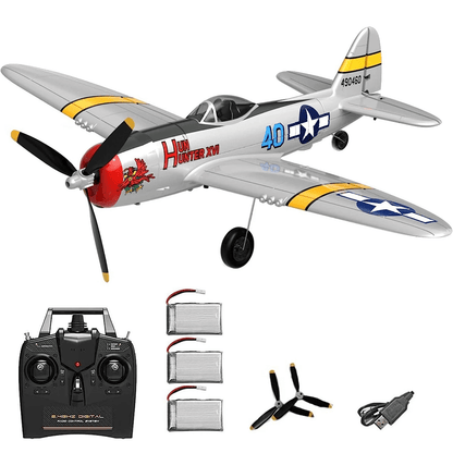 P47 Thunderbolt Warbird RC Fighter, 4Ch RTF with Xpilot, One Key Aerobatics - www.Shopthatapp.com