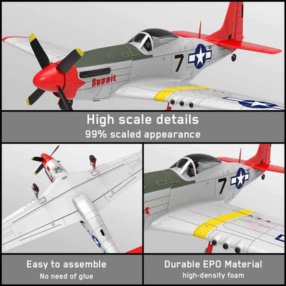 P51D Mustang 750MM Expert RC Warbird - 2.4G Remote Control - www.Shopthatapp.com #