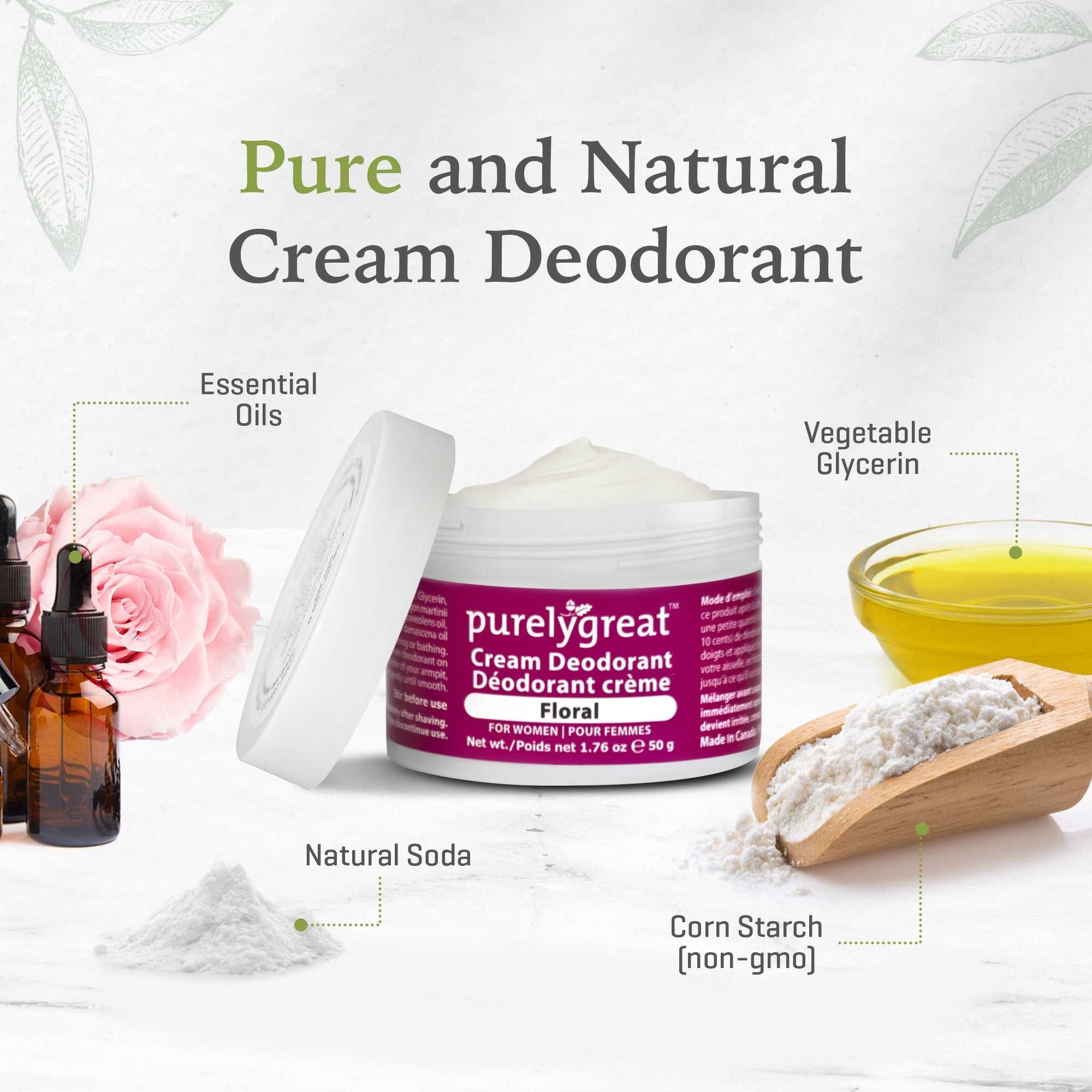 Floral Cream Deodorant for Women - www.Shopthatapp.com