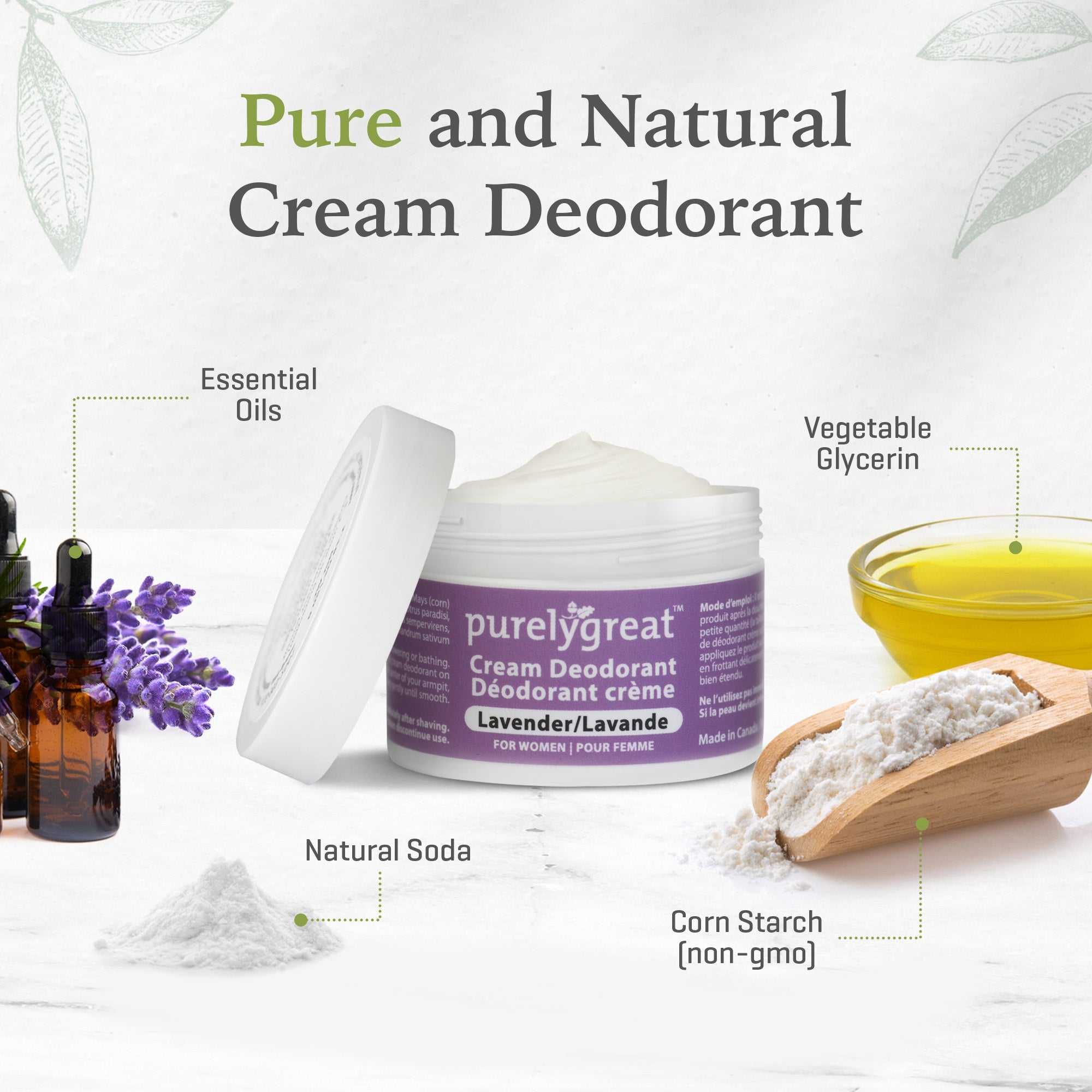 Lavender Cream Deodorant for Women - www.Shopthatapp.com