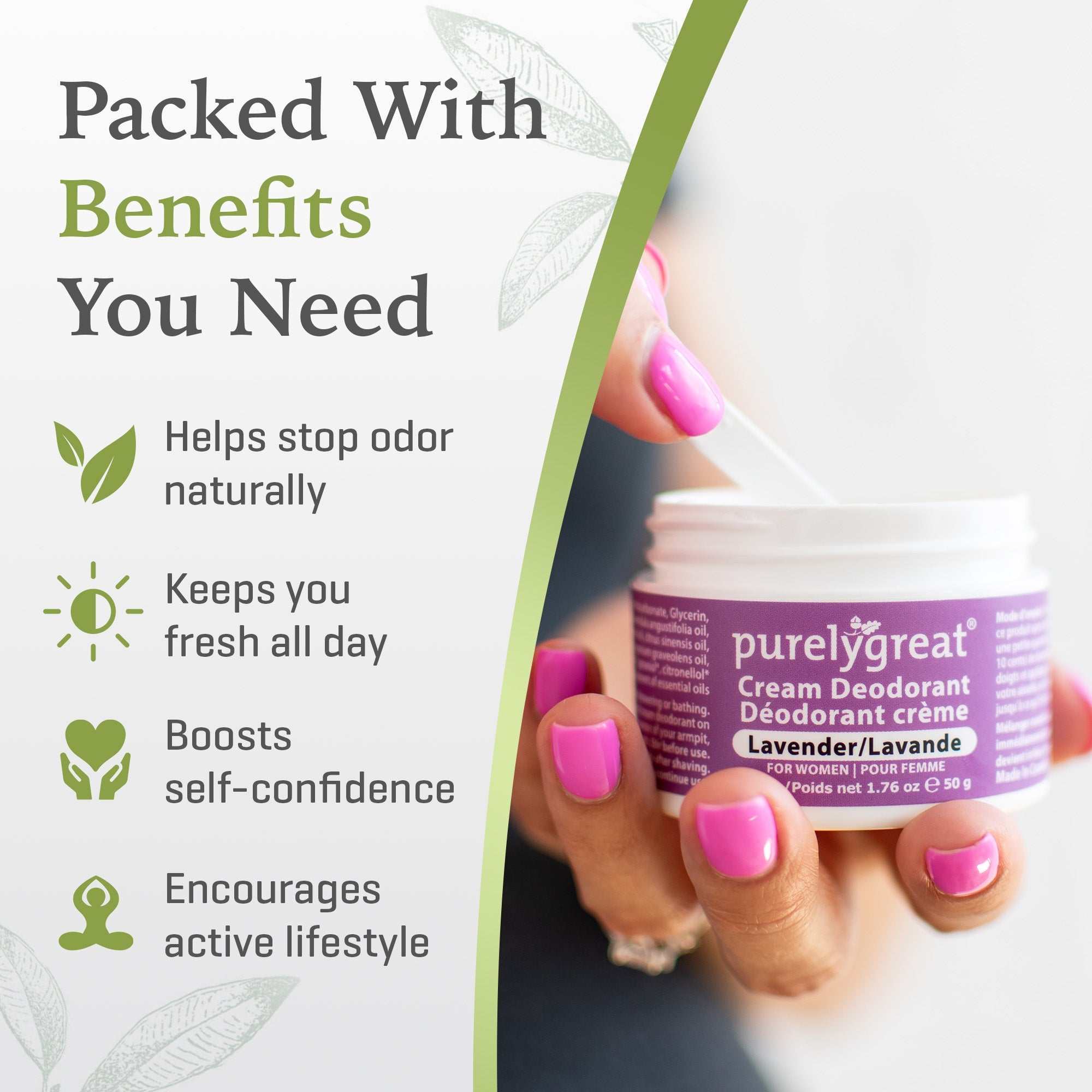 Lavender Cream Deodorant for Women - www.Shopthatapp.com