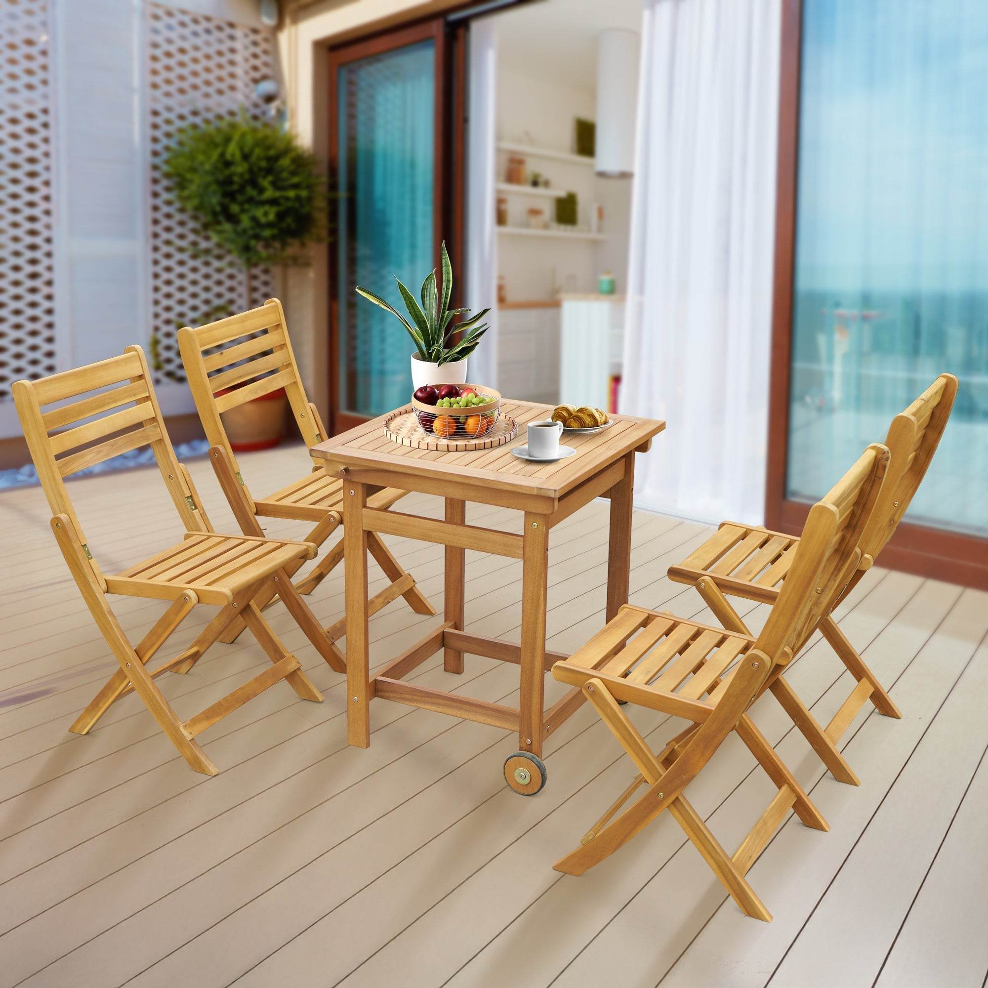 Tranquillo Anya Acacia Wood Folding Chairs Set of 2 - www.Shopthatapp.com