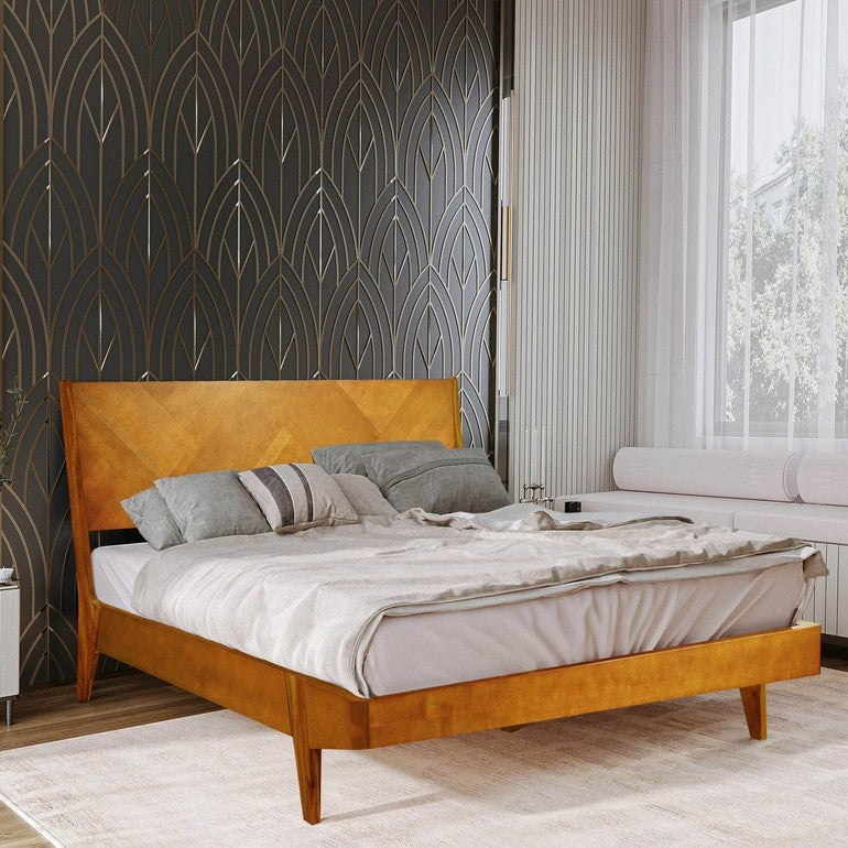 Gazelle Platform Bed Frame With Headboard - www.Shopthatapp.com