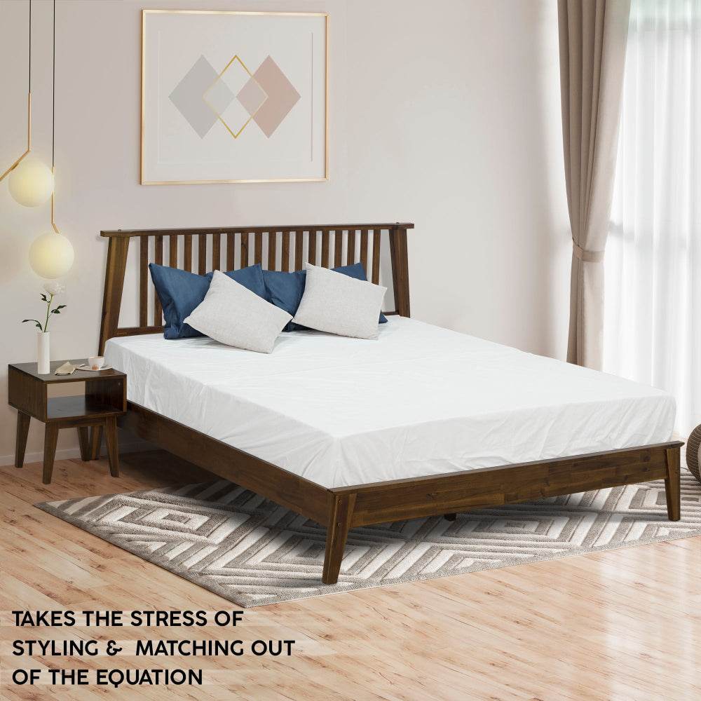 Kaylin Solid Wood Bed Frame & Nightstand Bedroom Set - www.Shopthatapp.com