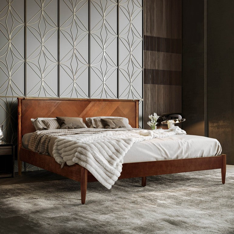 Panthera Platform Bed Frame With Headboard - www.Shopthatapp.com