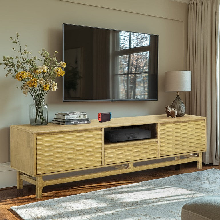 Elara TV Stand with Storage and Cable Management for TVs up to 80" - www.Shopthatapp.com