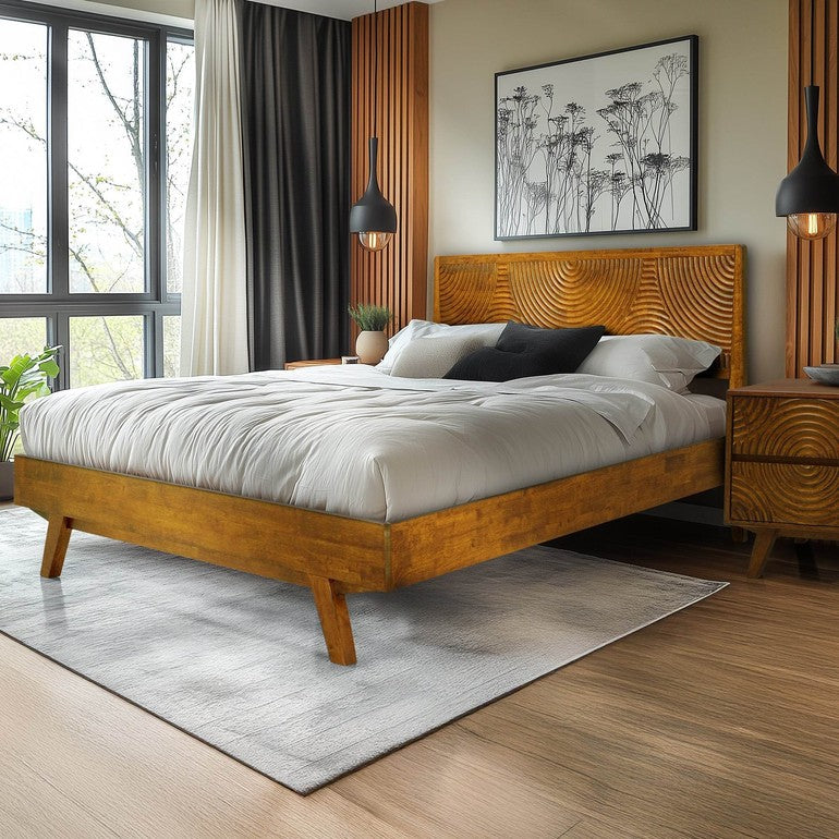 Harmony Platform Bed Frame with Headboard - www.Shopthatapp.com