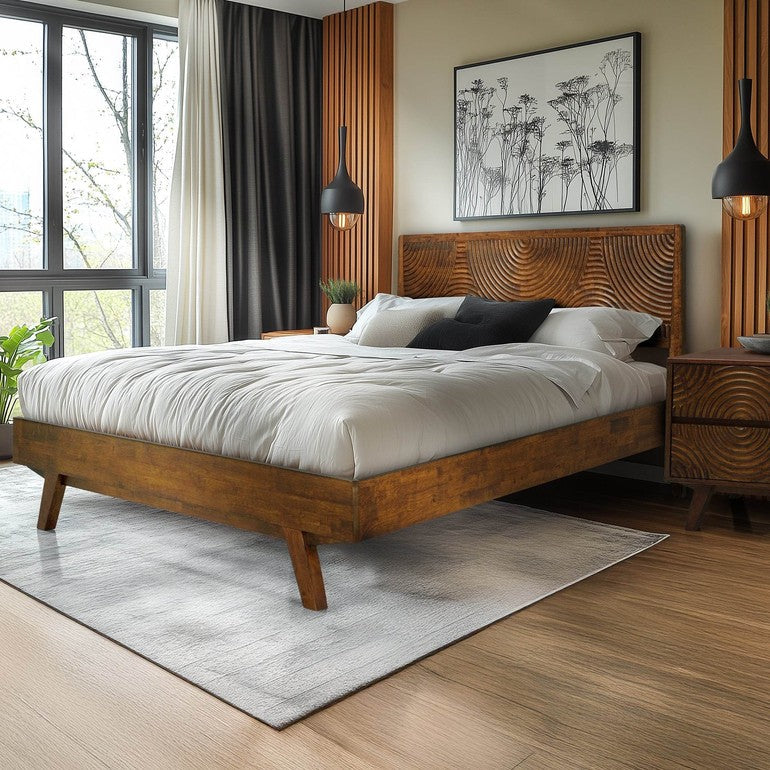 Harmony Platform Bed Frame with Headboard - www.Shopthatapp.com