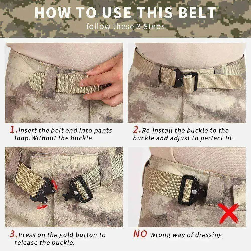 PREMIUM Men Casual Military Belt Tactical Waistband Rescue Rigger Nylon Belt USA - www.Shopthatapp.com #