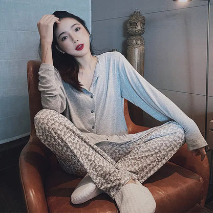 Pajamas For Women In Spring And Autumn - www.Shopthatapp.com #