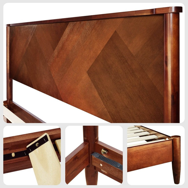 Panthera Platform Bed Frame With Headboard - www.Shopthatapp.com