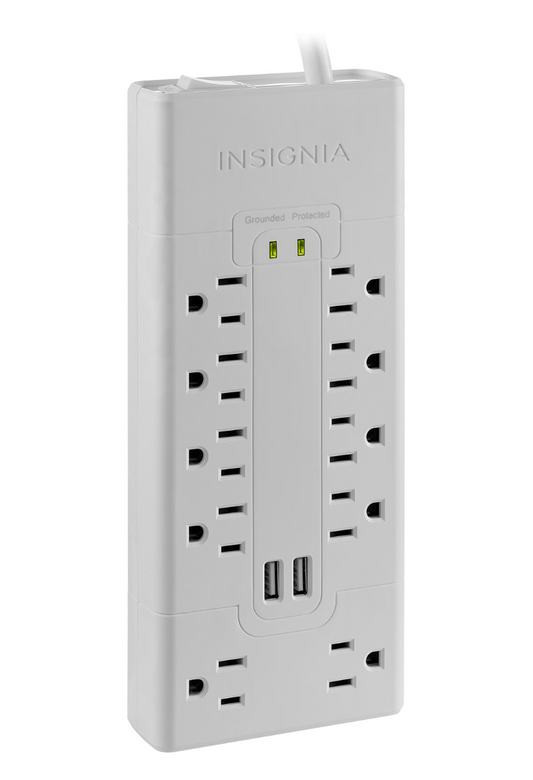 Parasurtenseur à 10 prises avec 2 ports USB d'Insignia - www.Shopthatapp.com #