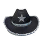 Party Black Bilateral Sequined Cowboy Hat - www.Shopthatapp.com