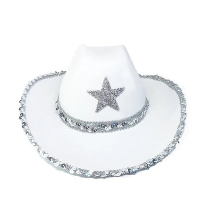 Party Black Bilateral Sequined Cowboy Hat - www.Shopthatapp.com #