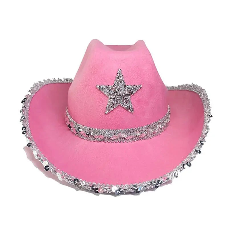 Party Black Bilateral Sequined Cowboy Hat - www.Shopthatapp.com #