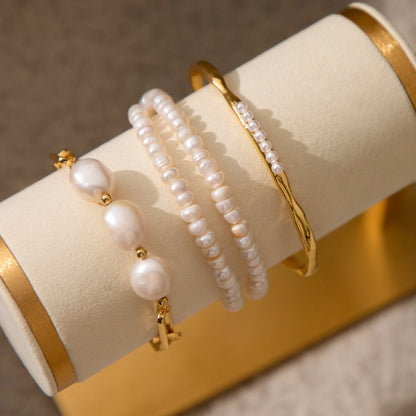 Pearl Molten Cuff (Sample Sale) - www.Shopthatapp.com