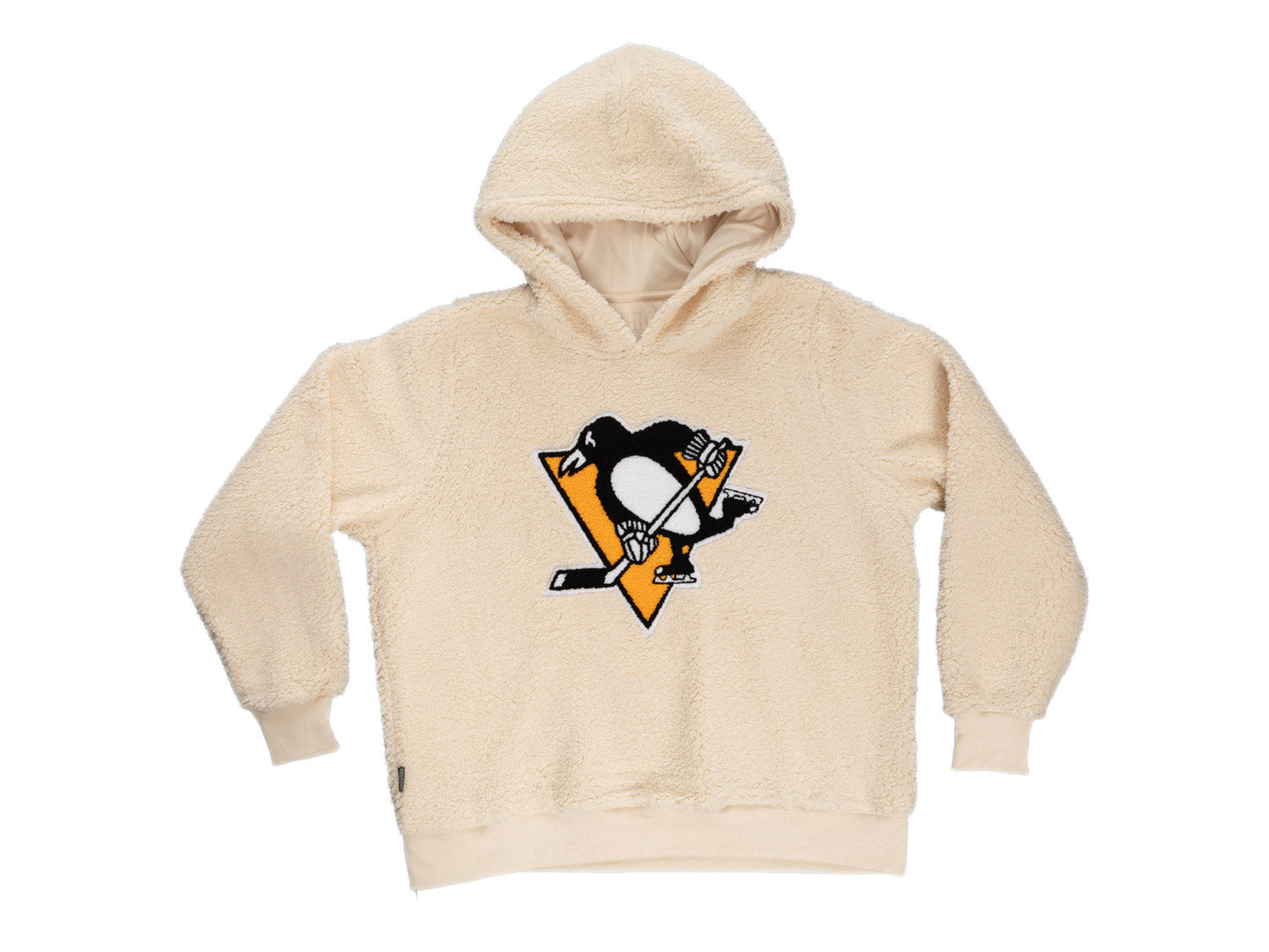 Pittsburgh Penguins Ladies Sherpa Hoodie with Premium Chenille Logo - www.Shopthatapp.com