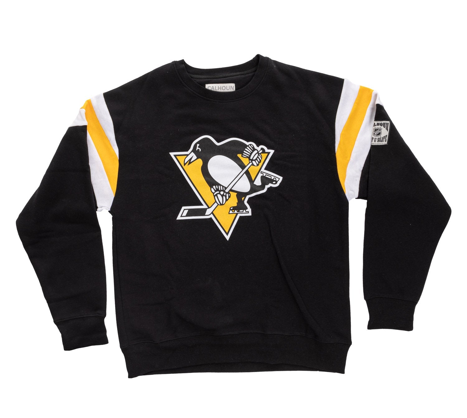 Pittsburgh Penguins Varsity Retro Style Crewneck Sweater - www.Shopthatapp.com