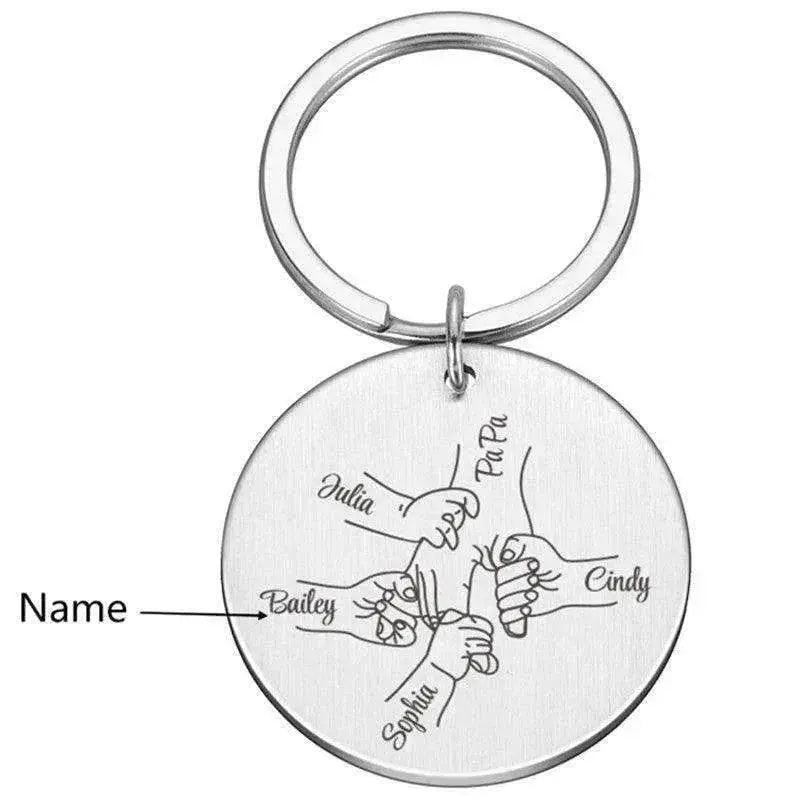 Personalized Father's Day DIY Name stainless steel Keychain - www.Shopthatapp.com