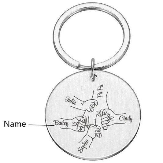 Personalized Father's Day DIY Name stainless steel Keychain - www.Shopthatapp.com