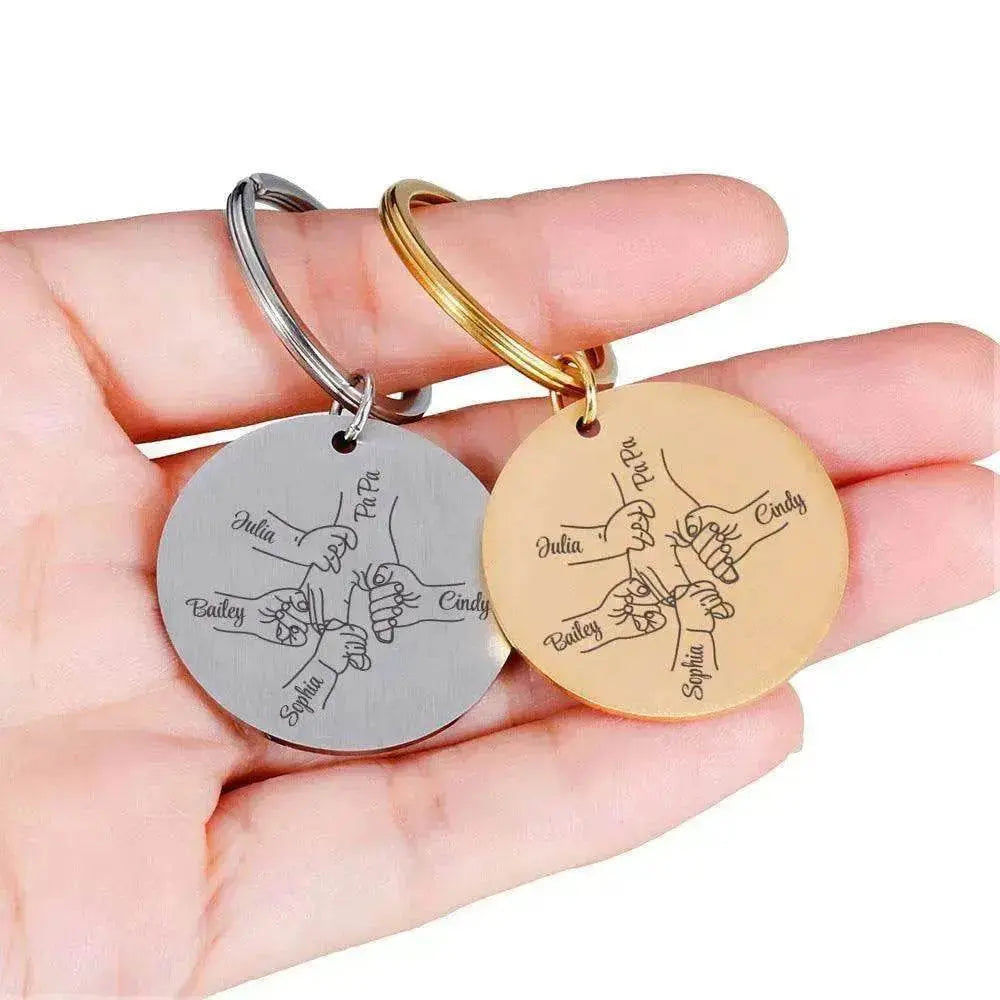 Personalized Father's Day DIY Name stainless steel Keychain - www.Shopthatapp.com