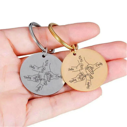 Personalized Father's Day DIY Name stainless steel Keychain - www.Shopthatapp.com