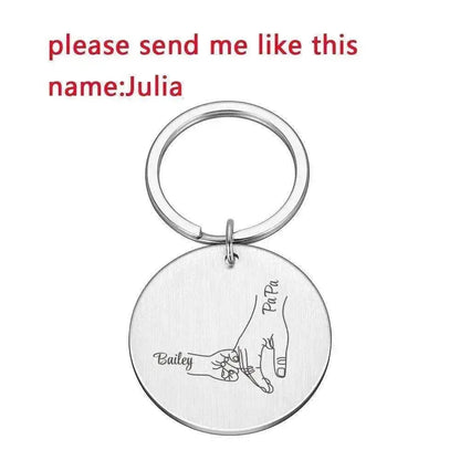 Personalized Father's Day DIY Name stainless steel Keychain - www.Shopthatapp.com