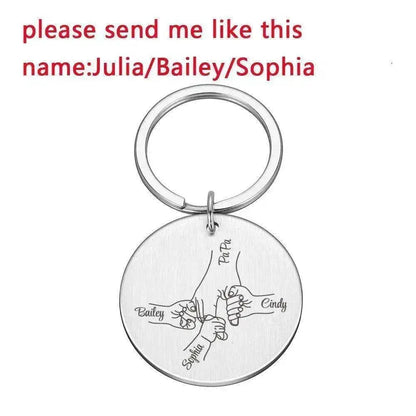 Personalized Father's Day DIY Name stainless steel Keychain - www.Shopthatapp.com