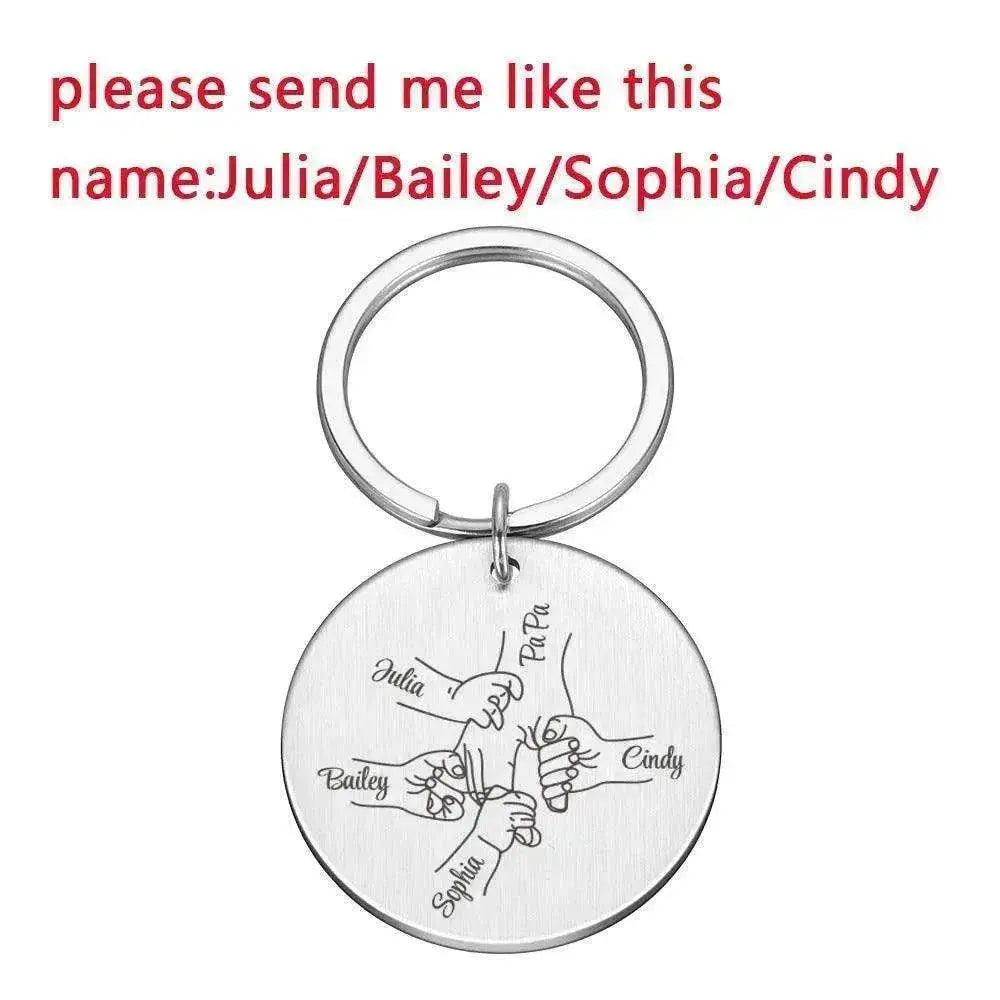 Personalized Father's Day DIY Name stainless steel Keychain - www.Shopthatapp.com