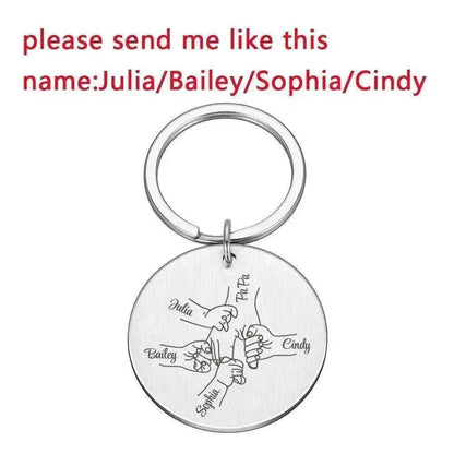 Personalized Father's Day DIY Name stainless steel Keychain - www.Shopthatapp.com