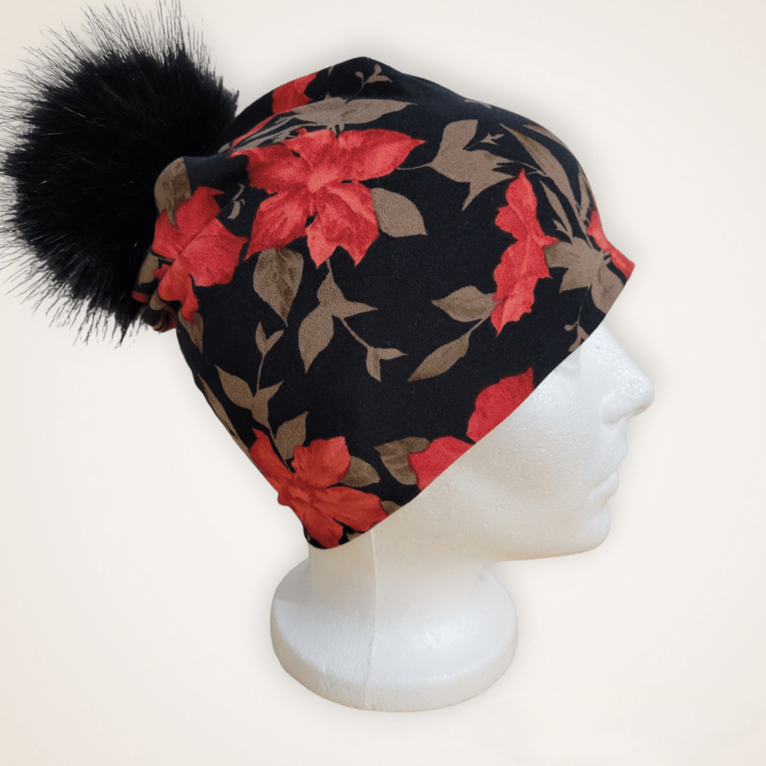 Tuques (doublées coton lycra) à pompons détachables
