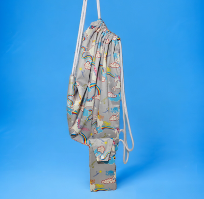 Ens. Sac pour vêtements/chaussures de sport et étui tout-usage