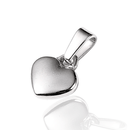 Breloque en forme de cœur gonflé en argent
