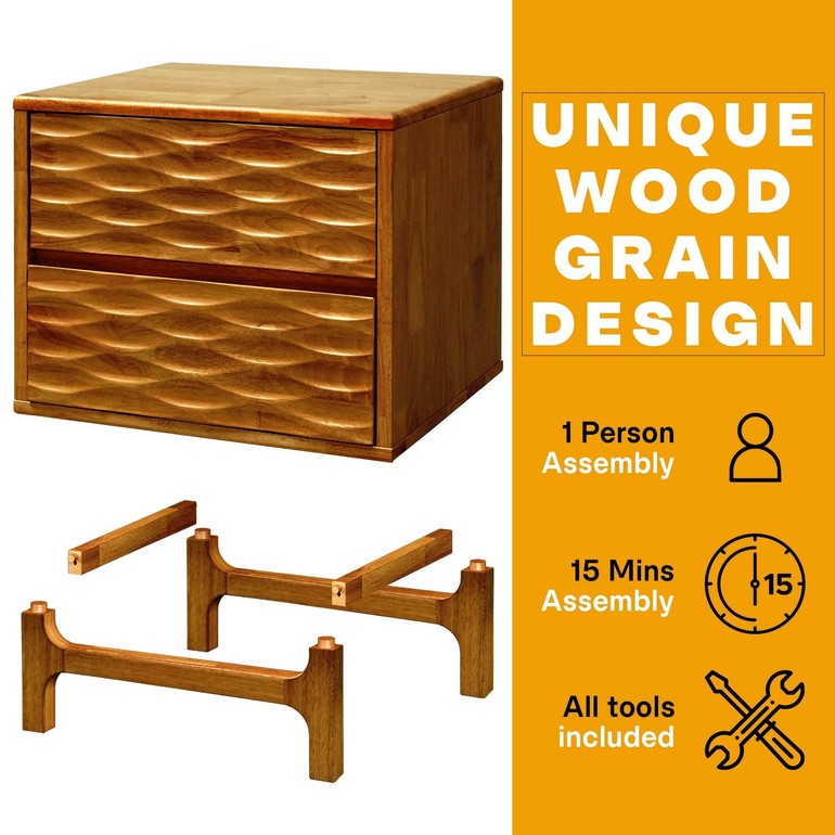 Elara Nightstand with 2 Drawers - www.Shopthatapp.com